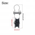 Uxcell Marine Pulley 25mm Single Block 316 Stainless Steel Nylon Hanging Wire Towing Wheel Cable Rope Runner Roller