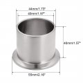 Uxcell 304 Stainless Steel Fitting Long Weld Clamp Ferrule Fits 44mm X 40mm 2pcs