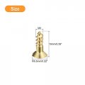 Uxcell Brass Wood Screws 100pcs M3 X 10mm Slotted Drive Flat Head Self Tapping Screw Countersunk For Woodworking Furniture