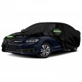 Waterproof All Weather Car Cover For 2007 2026 Subaru Impreza Sedan And 2014 Wrx 6 Layers With Cotton Liner Zipper Door Black 