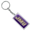 Graphics More Rectangle James Madison University Dukes Logo Keychain In Chrome Plated Metal