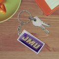 Graphics More Rectangle James Madison University Dukes Logo Keychain In Chrome Plated Metal