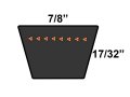 D D Powerdrive 76199 Farmhand Replacement Belt Rubber