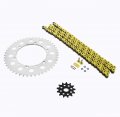 Kawasaki Kx250f 250 F Yellow O Ring Chain And Sprocket Silver 13 47 114l