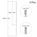 Uxcell 5 Pcs 1mm Mini Micro Twist Drill Bits High-speed Steel Straight Shank Extra Long Bit 100mm For Aluminum Alloy
