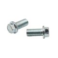 M12 Hex Head Flange Bolt 25 Pitch Class 8 Zinc Plated 1 X 2 Piece Set Silver 