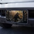 Graphics More Bigfoot Sasquatch Walking In The Woods Novelty Metal Vanity Tag License Plate