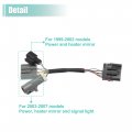 X Autohaux 2 Pcs Tow Mirror Wiring Harness Adapter For Ford F250 F350 F450 F550 Truck 1999-2007 Connector Mirrors Power Heated