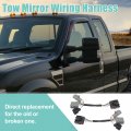 X Autohaux 2 Pcs Tow Mirror Wiring Harness Adapter For Ford F250 F350 F450 F550 Truck 1999-2007 Connector Mirrors Power Heated