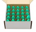 Creative Hobbies Box Of 25 Light Bulbs C7 Steady Burning Opaque Green 7 Watt Extended Life Nickel Plated Candelabra Base Great