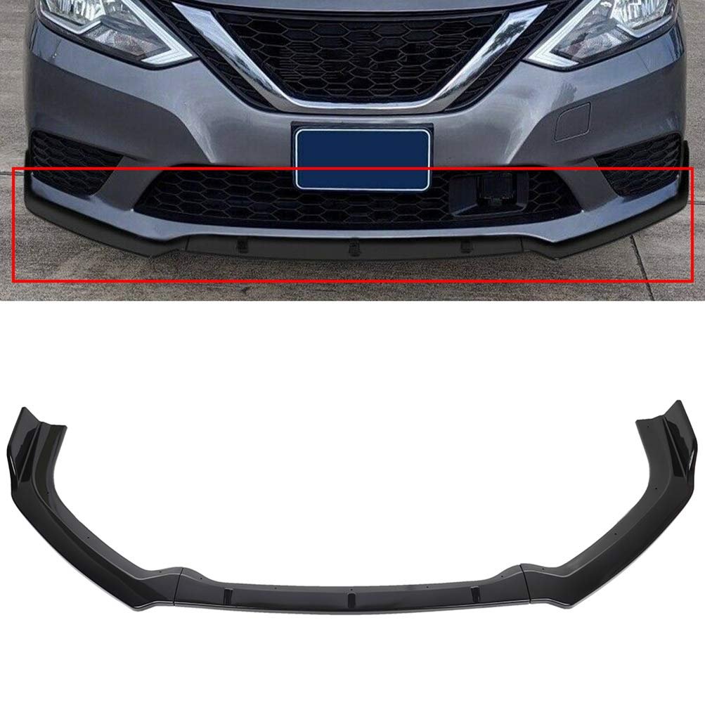 Front Lip Body Kit Spoiler For Nissan Altima 2019 2021 Gloss Black Polypropylene Bumper Protector Bolt On Aerodynamic Air Dam