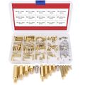 Hilitchi 360pcs M2 M3 M4 Male Female Brass Spacer Standoff Screw Nut Assortment Kit
