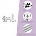 Uxcell M6x15mm Flat Round Head Phillips Screws 25pcs 304 Stainless Steel Drive Machine Full Thread Bright Finish Furniture
