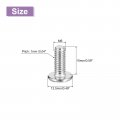 Uxcell M6x15mm Flat Round Head Phillips Screws 25pcs 304 Stainless Steel Drive Machine Full Thread Bright Finish Furniture