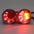 Httmt- Rear Clear Led Running Brake Turn Signal Glossy Black Indicator Light Compatible With H-d Xl 883 1200 92-17 P N