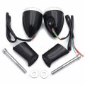 Httmt- Rear Clear Led Running Brake Turn Signal Glossy Black Indicator Light Compatible With H-d Xl 883 1200 92-17 P N