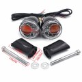 Httmt- Rear Clear Led Running Brake Turn Signal Glossy Black Indicator Light Compatible With H-d Xl 883 1200 92-17 P N