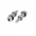 Uxcell M2 5 X 14mm 304 Stainless Steel Phillips Pan Head Screws Nuts W Washers 50 Sets
