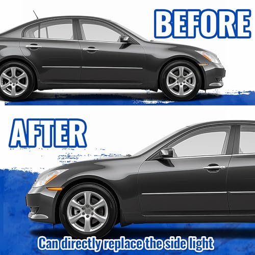 2pcs Led Side Marker Lights For 2001 2006 Infiniti G35 Sedan Base X And Nissan Skyline V35 Smoke Lens Bumper Turn Signal