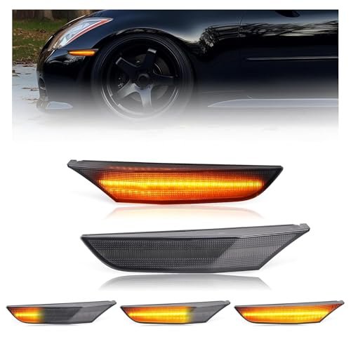 2pcs Led Side Marker Lights For 2001 2006 Infiniti G35 Sedan Base X And Nissan Skyline V35 Smoke Lens Bumper Turn Signal