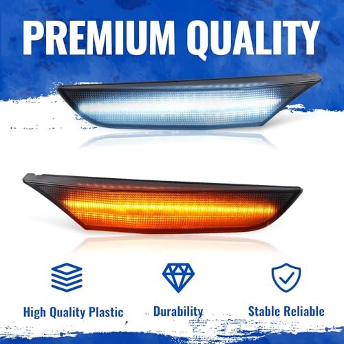 2pcs Led Side Marker Lights For 2001 2006 Infiniti G35 Sedan Base X And Nissan Skyline V35 Smoke Lens Bumper Turn Signal