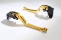 Motorcycle Clutch Brake Lever Set For Kawasaki Zx7r Zx7rr 1989-2003 Long Style Gold Black Handle Adjuster 