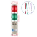 Baomain Industrial Signal Light Column Led Alarm Round Tower Indicator Continuous Warning Buzzer Lta-502tj Red Green Ac 110v
