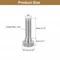Uxcell M6x20mm Knurled Thumb Screws 6pcs Brass Bolts With Shoulder Grip Knobs Fasteners Silver Tone