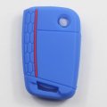 Kcpros 2pcs Rubber Silicone 4 Buttons Flip Smart Key Fob Cover Case Protector Keyless With Keychain For Volkswagen Vw Atlas Gti 