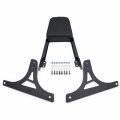 Httmt Mt142-f- Motorcycle Black Flame Backrest Sissy Bar With Leather Pad Compatible H-d Softail Flstc Flstf Flstn Flsts Flstsc