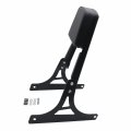 Httmt Mt142-f- Motorcycle Black Flame Backrest Sissy Bar With Leather Pad Compatible H-d Softail Flstc Flstf Flstn Flsts Flstsc