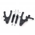 Httmt Mt390-010- Black Front Rider Foot Pegs Bracket Fit Compatible With Yzf R1 Yzf-r1 2004 2005 2006a