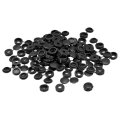 100pcs 3mm Hinged Screw Cover Caps Plastic Fold Snaps Washer Flip Protection Cover For M1 M2 M3 Screws Black 