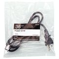 Power Cord For In-0202 In-0207 And In-0210 Series Under Cabinet Lights Black 36 In Pc1-36-bk