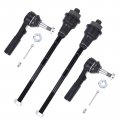 Lcwrgs 4pcs Front Inner Outer Tie Rod Ends Replacement For Cadillac Escalade Chevy Silverado Tahoe Suburban Avalanche Gmc 