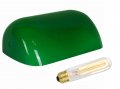 B P Lampa Cased Green Glass Shade Replacement Bankers Lamp Or Pharmacy With Bulb 