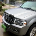 Ecotric Front Hood Bezel Molding Chrome Compatible With 2007-2014 Lincoln Navigator Replacement For 7l7z-16856-aa