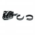 50mm Dia Rubber Lined R Shaped Zinc Plated Pipe Clip Cable Clamp 10pcs 