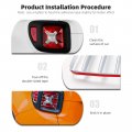Cherocar For Jeep Renegade Tail Light Lamp Covers Blinds Rear Taillight Guard 2016-2021 Chrome
