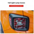 Cherocar For Jeep Renegade Tail Light Lamp Covers Blinds Rear Taillight Guard 2016-2021 Chrome