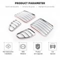 Cherocar For Jeep Renegade Tail Light Lamp Covers Blinds Rear Taillight Guard 2016-2021 Chrome