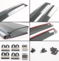 Clip-on Smoke Tinted Window Visor Vent W Chrome Trim Compatible With 2007-2011 Honda Crv Cr-v
