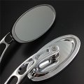 Hk Group Oval Shape Custom Chrome Mirrors Fit All Yamaha Cruiser Bikes Models Royal Star Stratoliner Roadliner Road V-star
