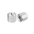 M5 X 0 8 Pitch Coupling Nuts 304 Stainless Steel Hex Rod Nut 8mm Length 5 Pieces 