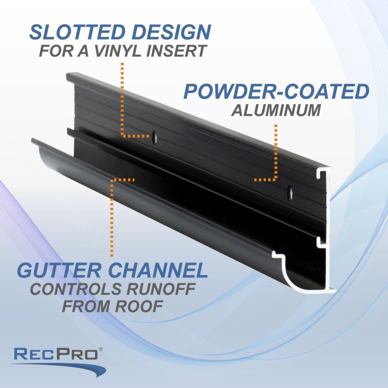 Rv Rain Gutter Trim Black Or White Color Options 92 Length Aluminum 5 Pieces