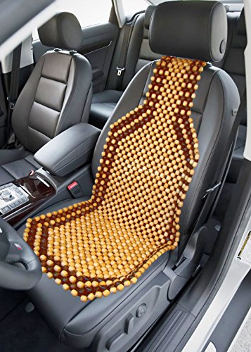 Wood Beaded Seat Cushion 2 Pack Premium Car Massaging Double Strung Beads For Back Support And Circulation Universal Fit With