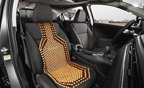 Wood Beaded Seat Cushion 2 Pack Premium Car Massaging Double Strung Beads For Back Support And Circulation Universal Fit With