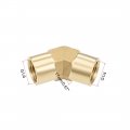 Uxcell Brass Pipe Fitting 45 Degree Elbow G1 Female X 4 Hex Bushing Adapter 36 5mm Length 2pcs