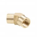 Uxcell Brass Pipe Fitting 45 Degree Elbow G1 Female X 4 Hex Bushing Adapter 36 5mm Length 2pcs