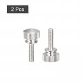 Uxcell Knurled Thumb Screws M3x12mm Brass Shoulder Bolts Grip Knobs Fasteners Nickel Plated 2pcs